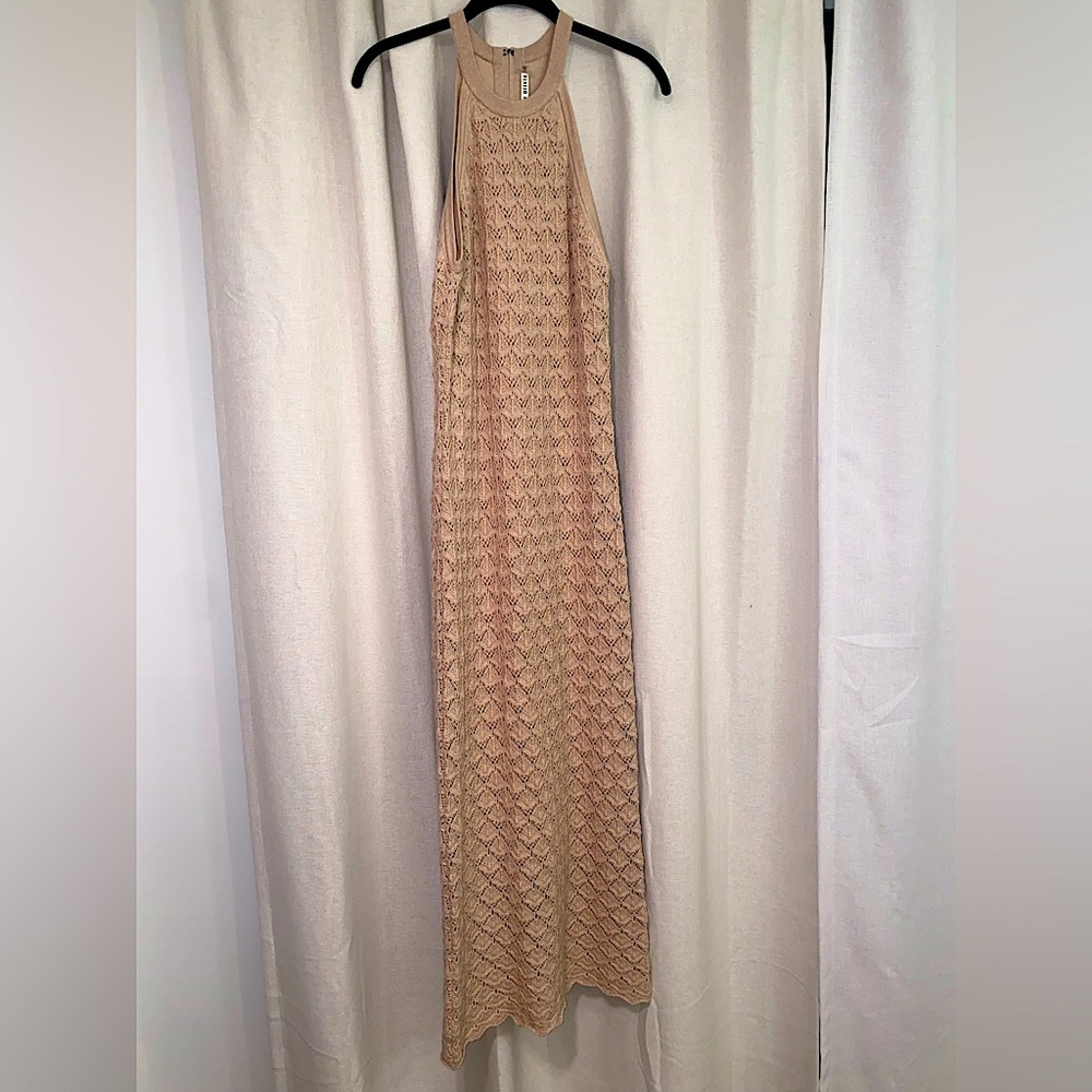 Alice + Olivia Lulu Halter Midi Dress